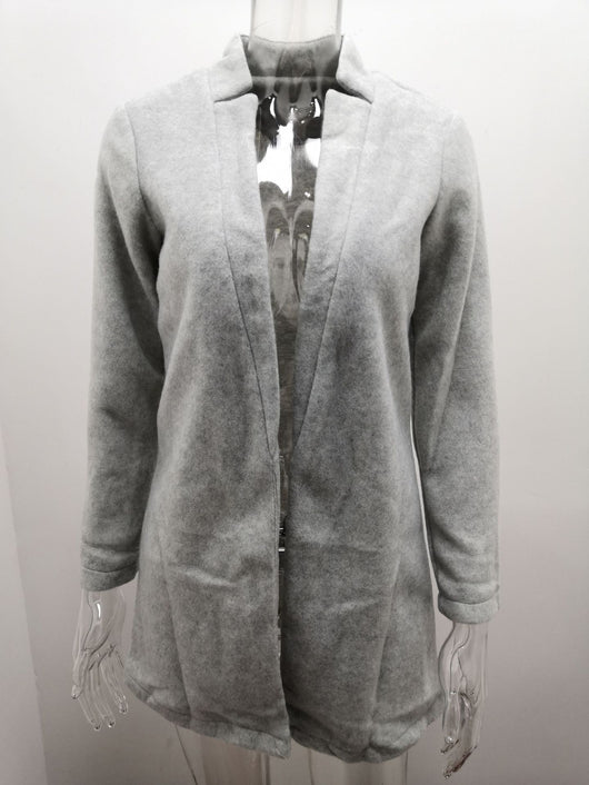 Blazer de Lana Cuello Alto Moda Europea Otoño Invierno - Image 31