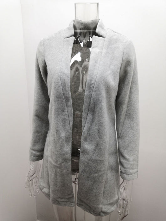 Blazer de Lana Cuello Alto Moda Europea Otoño Invierno - Image 34