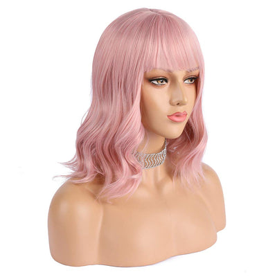 Peluca Rizada Larga Rosa Qi Liu Haizhong - Image 9