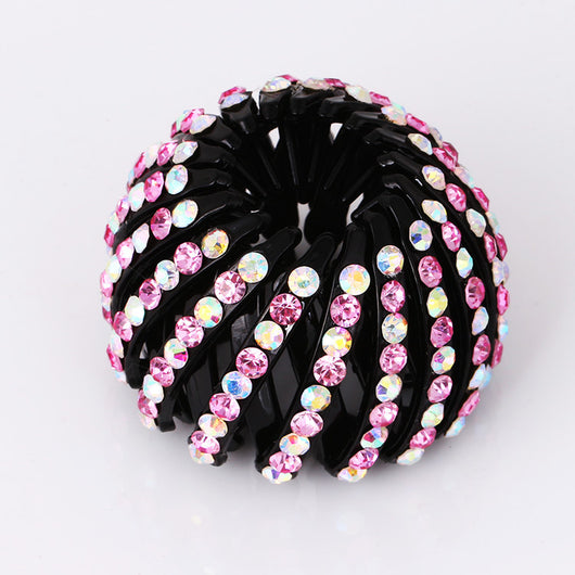 Pasador de Nido de Pájaro con Rhinestones Coloreados para Coleta - Image 16