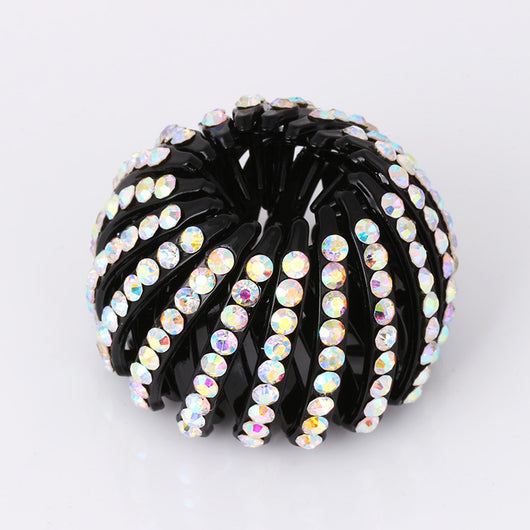 Pasador de Nido de Pájaro con Rhinestones Coloreados para Coleta - Image 17