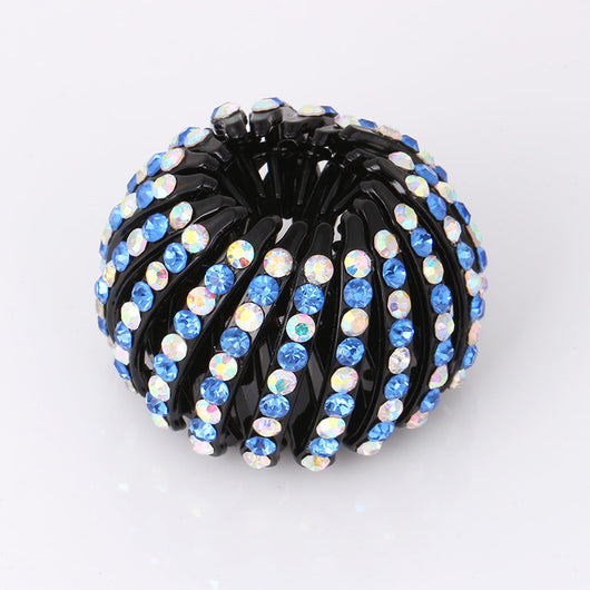 Pasador de Nido de Pájaro con Rhinestones Coloreados para Coleta - Image 19