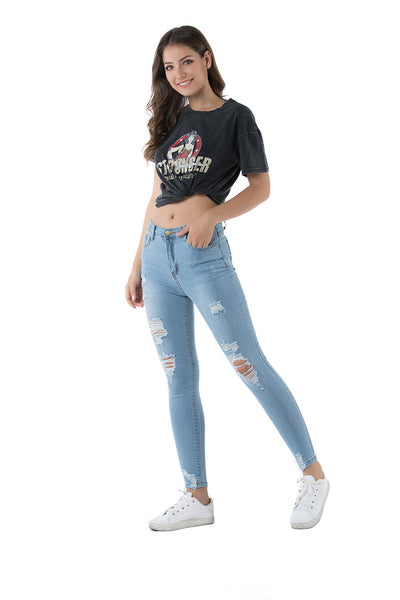 Jeans Rotos Vintage con Efecto Desgastado - Image 12