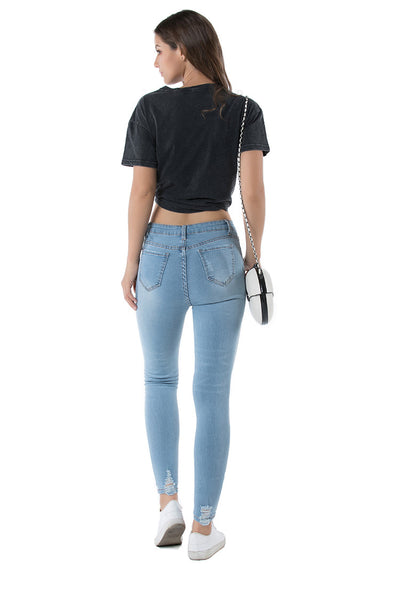 Jeans Rotos Vintage con Efecto Desgastado - Image 13