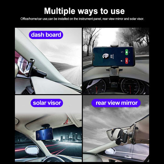 Soporte Multifuncional para Celular con Parasol y Espejo Retrovisor del Auto - Image 6