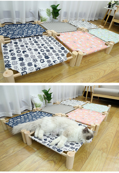 Cama de Camping de Madera para Gatos con Arenero Integrado - Image 17