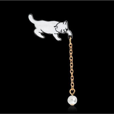 Broche de Gatito Anime con Perla - Accesorio de Moda Kawaii - Image 14