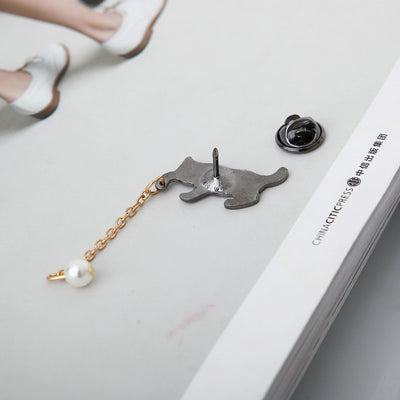 Broche de Gatito Anime con Perla - Accesorio de Moda Kawaii - Image 16
