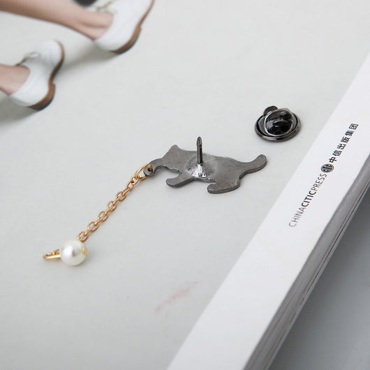 Broche de Gatito Anime con Perla - Accesorio de Moda Kawaii - Image 16