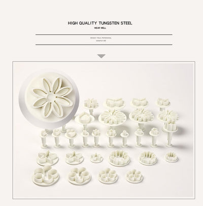Kit Profesional de Moldes para Flores en Fondant y Decoración de Pasteles - Image 5