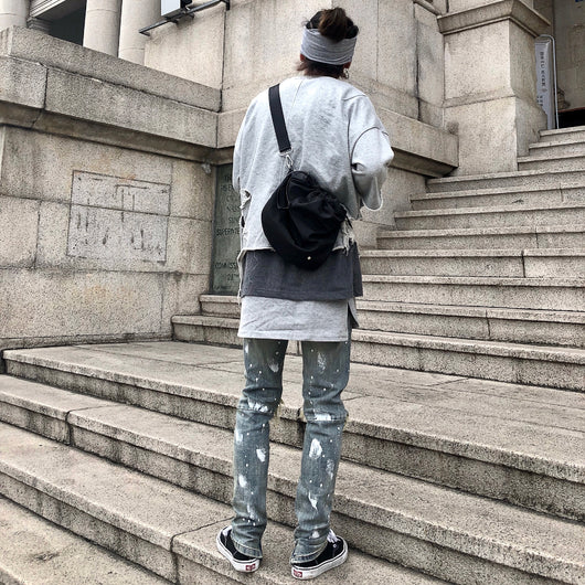 Jeans para Hombre con Diseño Splash y Desgarre Artístico - Image 19