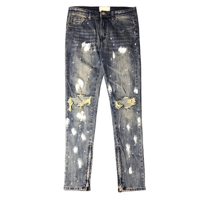 Jeans para Hombre con Diseño Splash y Desgarre Artístico - Image 30