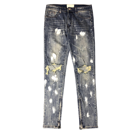 Jeans para Hombre con Diseño Splash y Desgarre Artístico - Image 30