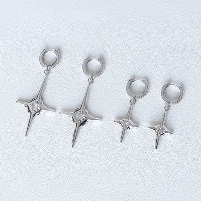 Pendientes de Cruz con Brillantes, Diseño Sencillo y Elegante - Image 11