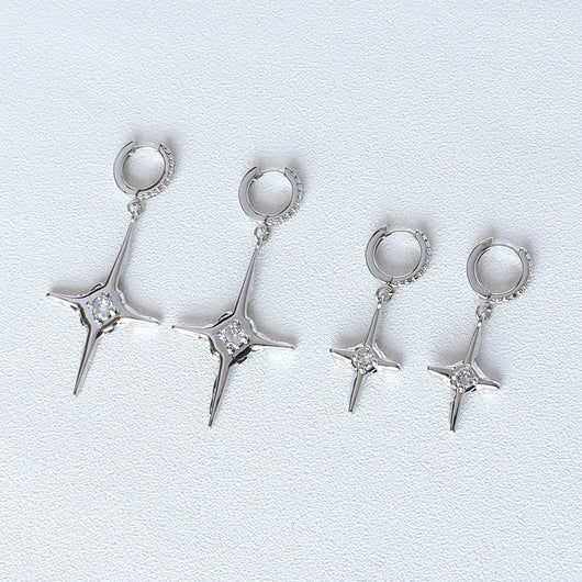 Pendientes de Cruz con Brillantes, Diseño Sencillo y Elegante - Image 11