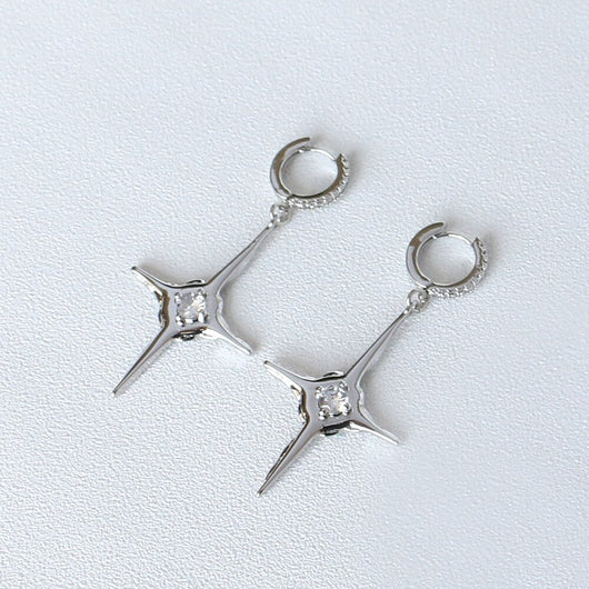 Pendientes de Cruz con Brillantes, Diseño Sencillo y Elegante - Image 13