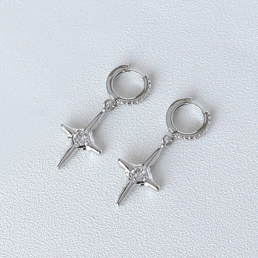 Pendientes de Cruz con Brillantes, Diseño Sencillo y Elegante - Image 14