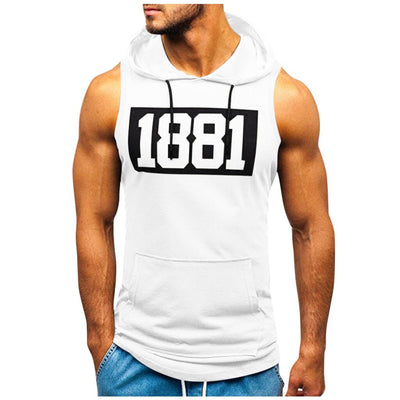 Sudadera Deportiva sin Mangas con Estampado de Letras para Hombre - Image 21