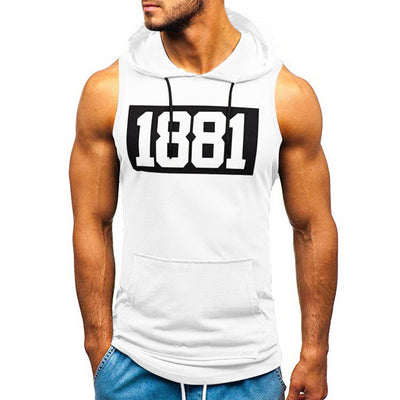Sudadera Deportiva sin Mangas con Estampado de Letras para Hombre - Image 24