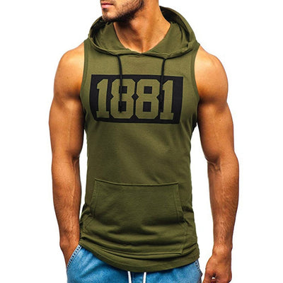 Sudadera Deportiva sin Mangas con Estampado de Letras para Hombre - Image 27