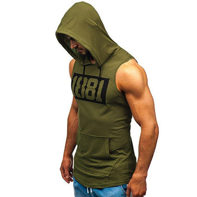Sudadera Deportiva sin Mangas con Estampado de Letras para Hombre - Image 28