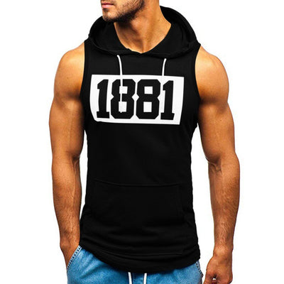 Sudadera Deportiva sin Mangas con Estampado de Letras para Hombre - Image 30