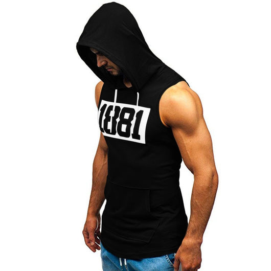 Sudadera Deportiva sin Mangas con Estampado de Letras para Hombre - Image 31