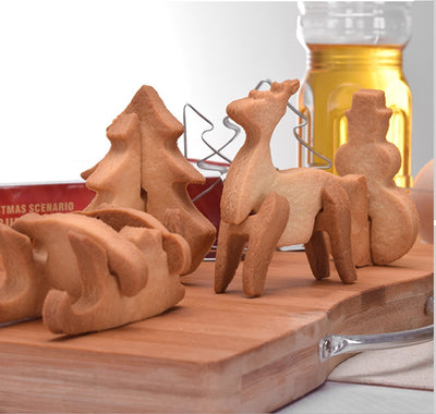 Set de 8 Cortadores de Galletas Navideñas - 18 Piezas Acero Inoxidable Casa de Jengibre - Image 16