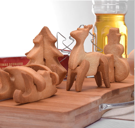 Set de 8 Cortadores de Galletas Navideñas - 18 Piezas Acero Inoxidable Casa de Jengibre - Image 16