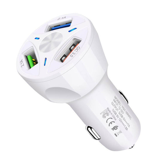 Cargador Rápido USB de 3 Puertos para Auto - Image 10