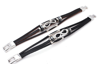 Pulsera Retro de Cuero para Hombre con Símbolo de Infinito - Image 12