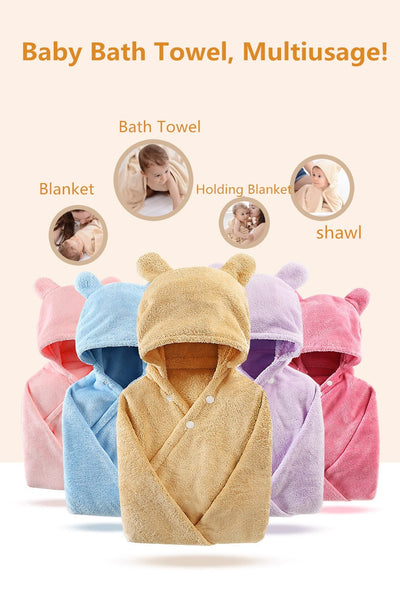 Toalla de Baño con Capucha para Bebé en Algodón Puro - Image 20