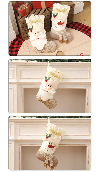 Calcetines Navideños Estilo Nórdico Blanco - Image 10