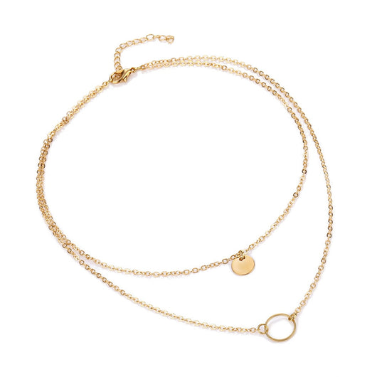 Collar Choker Multicapa de Verano con Lentejuelas y Dije Dorado - Image 9