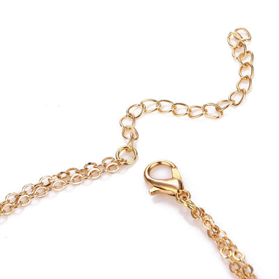 Collar Choker Multicapa de Verano con Lentejuelas y Dije Dorado - Image 12