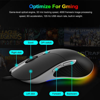 Ratón Gaming LED 6400 DPI USB Ergonómico de Alto Rendimiento - Image 4