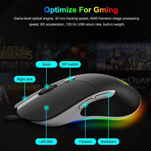 Ratón Gaming LED 6400 DPI USB Ergonómico de Alto Rendimiento - Image 4