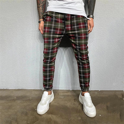 Pantalones Deportivos Casuales con Estampado 3D Cuadros para Hombre - Image 10
