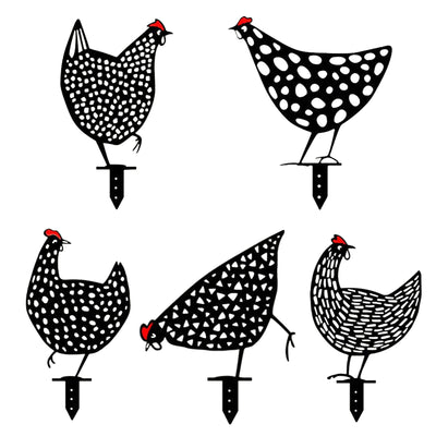 Decoración de Jardín con Figuras de Gallinas - Estacas para Patio y Huerto - Image 37