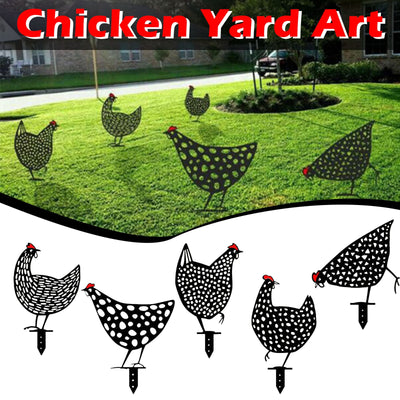 Decoración de Jardín con Figuras de Gallinas - Estacas para Patio y Huerto - Image 38