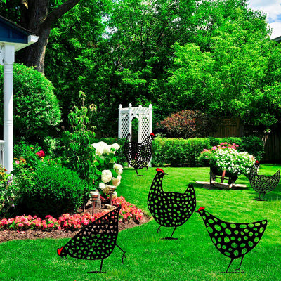 Decoración de Jardín con Figuras de Gallinas - Estacas para Patio y Huerto - Image 39