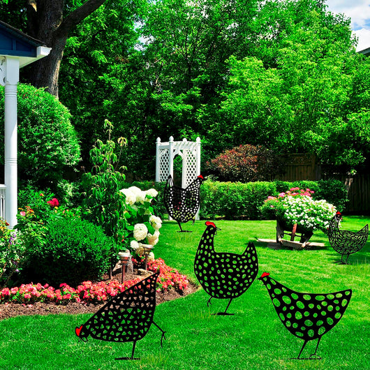 Decoración de Jardín con Figuras de Gallinas - Estacas para Patio y Huerto - Image 39