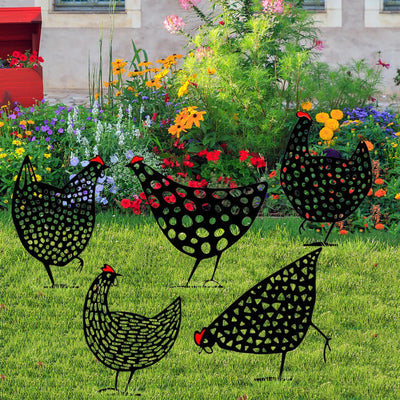 Decoración de Jardín con Figuras de Gallinas - Estacas para Patio y Huerto - Image 40