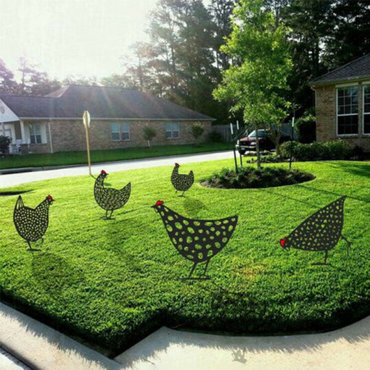 Decoración de Jardín con Figuras de Gallinas - Estacas para Patio y Huerto - Image 41