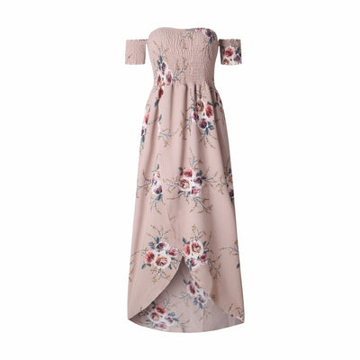 Vestido Largo Bohemio Hombros Descubiertos para Playa y Verano - Image 18