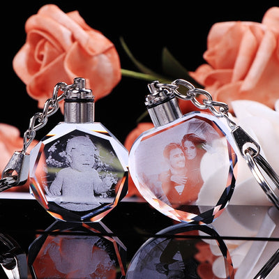 Llavero de Cristal Personalizado con Foto y Luz LED - Regalo Familiar - Image 13