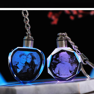 Llavero de Cristal Personalizado con Foto y Luz LED - Regalo Familiar - Image 15