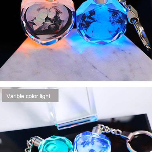 Llavero de Cristal Personalizado con Foto y Luz LED - Regalo Familiar - Image 22