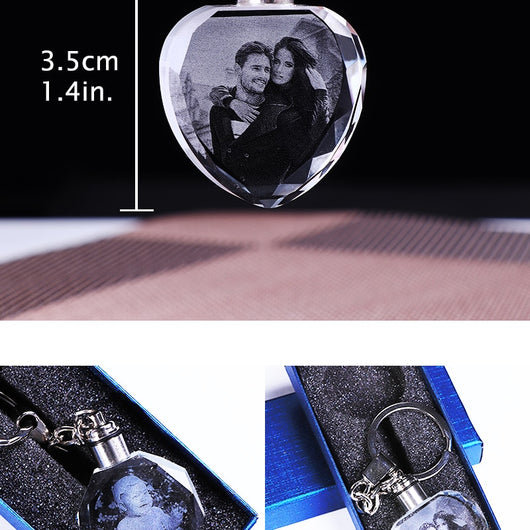 Llavero de Cristal Personalizado con Foto y Luz LED - Regalo Familiar - Image 24