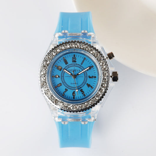 Reloj LED Luminoso Geneva para Mujer con Pulsera de Silicona - Image 34